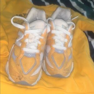 New Balance Orange and White Athletic Sneakers
